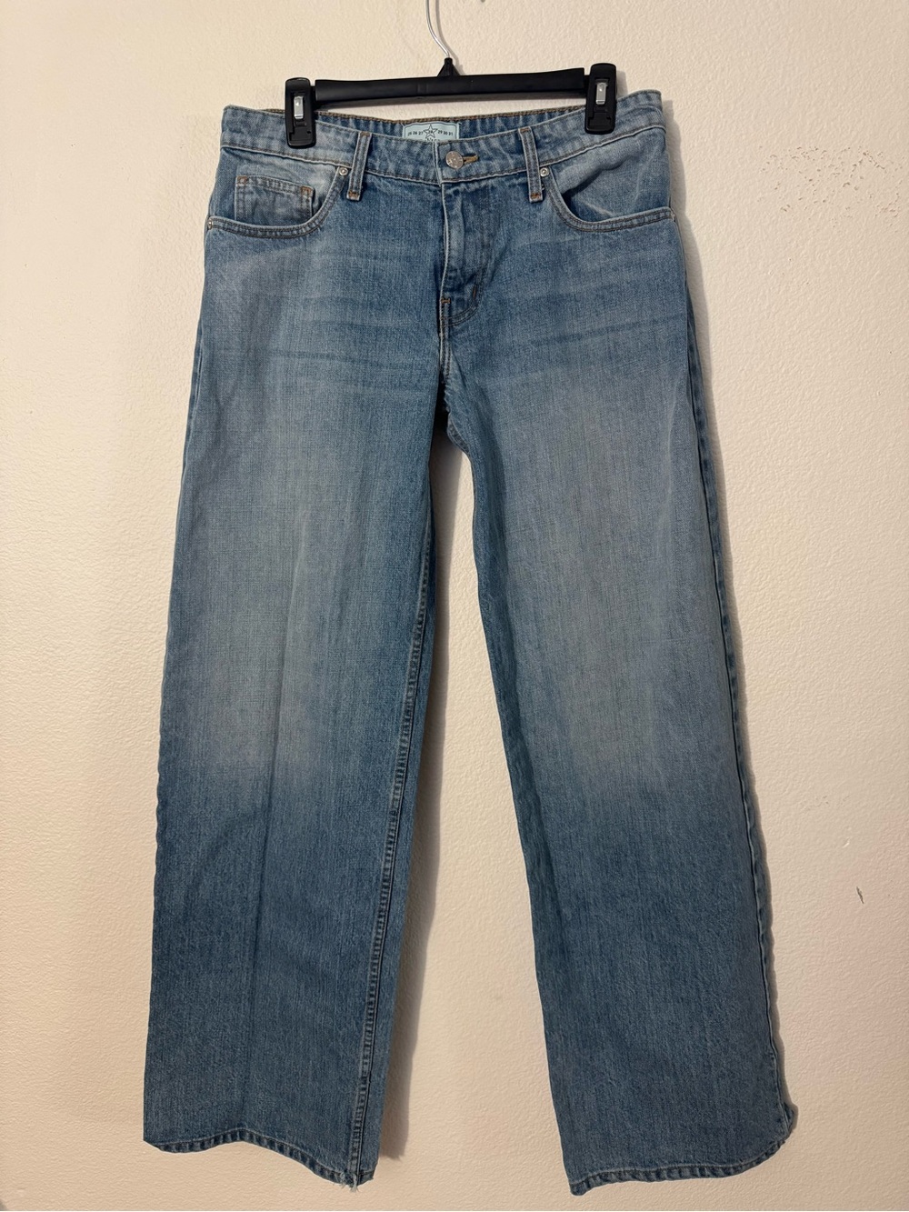 REVICE Men's Light Wash Relaxed Straight Jeans